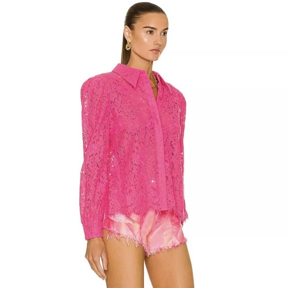 L’Agence Jenica Lace Blouse, Pink, NWT, Size XS - Picture 13 of 14